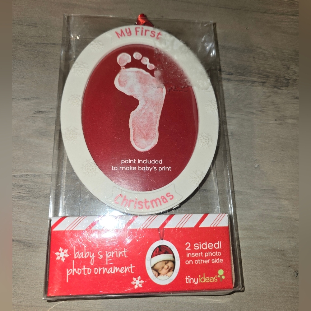 Baby's Print Photo Ornament